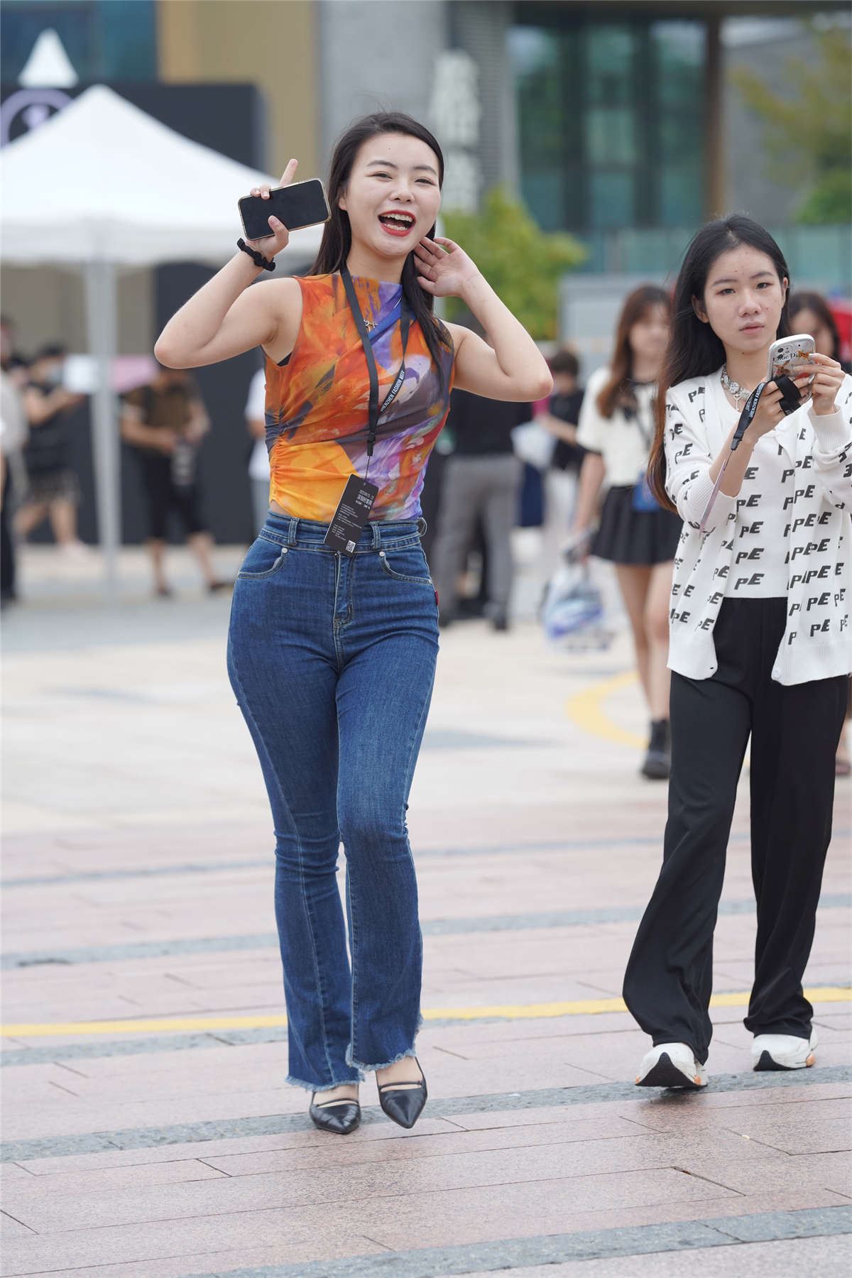 甜美牛仔裤