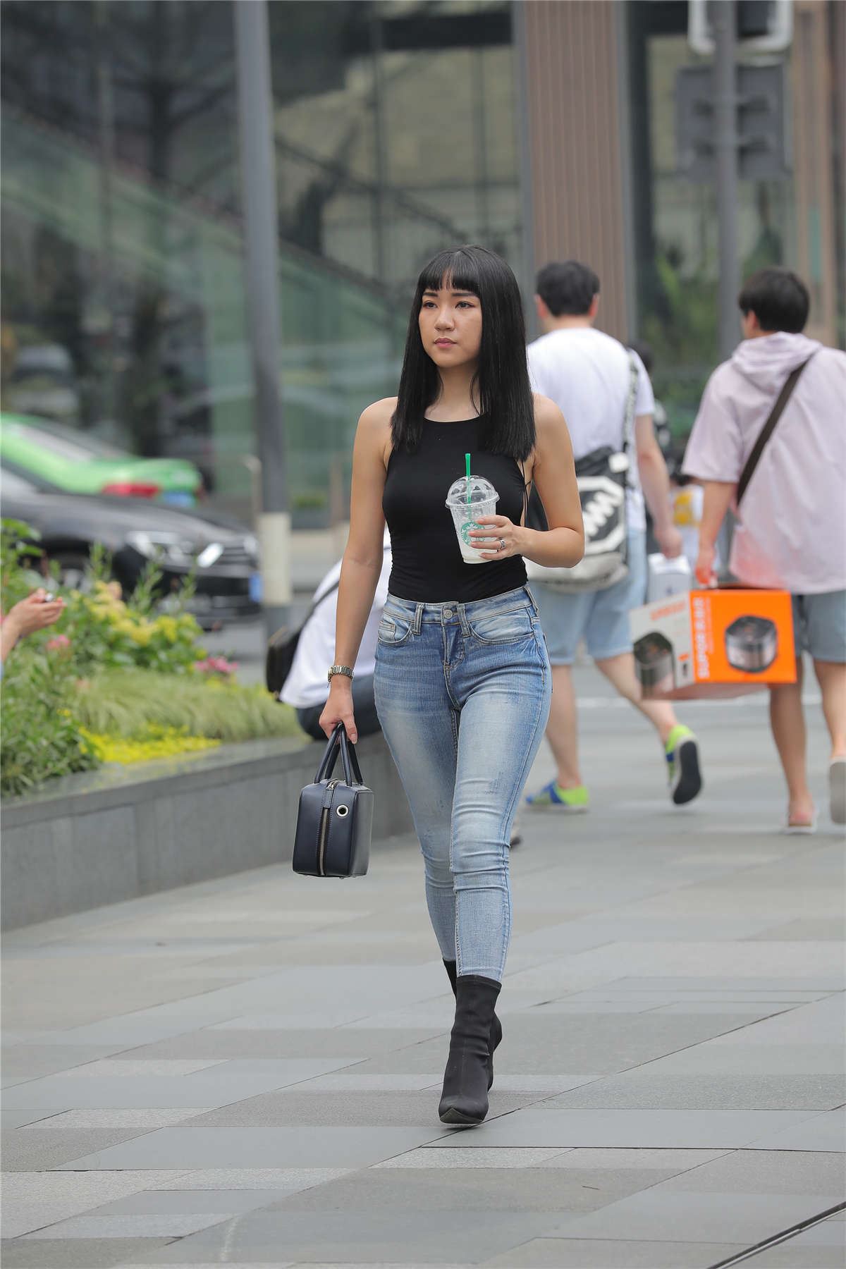 帅气短靴牛仔