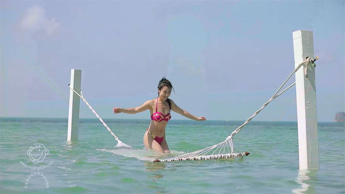 苏梅岛旅拍 盛夏 紫红比基尼-S5