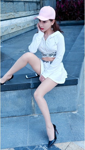 肉丝白裙女孩【套图+视频】