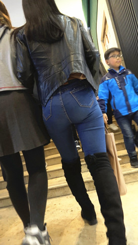 几组牛仔紧身裤MM