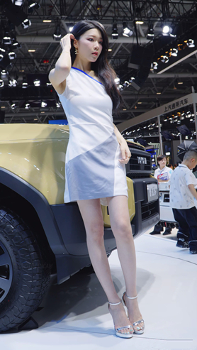 靓丽的车模美女