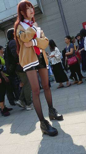 黑色短裙黑丝cosplay美女