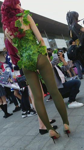 漂亮的绿美人cosplay