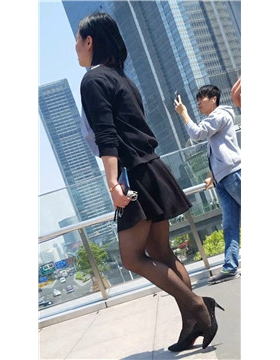 4k超清，街拍气质OL黑丝高跟鞋美女