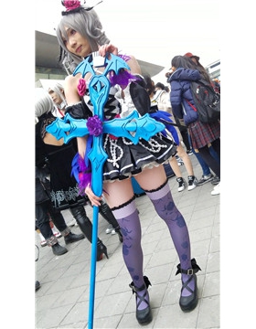 4k-紫色丝袜cosplay的二次元美少女
