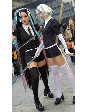 4K-性感美腿cosplay的美女姐妹花