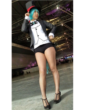 4K-超短裤性感大眼网袜cosplay的美少女