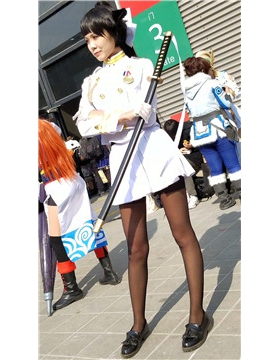 4k-极品黑丝美腿cosplay的二次元美少女