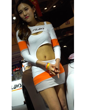 4K - 紧身衣超短包臀裙性感美女车模