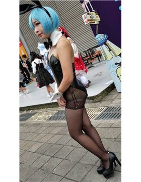 4K - 动漫展cosplay的黑丝袜二次元美少女