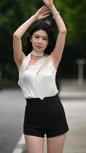 漂亮的黑热裤美女(114P)