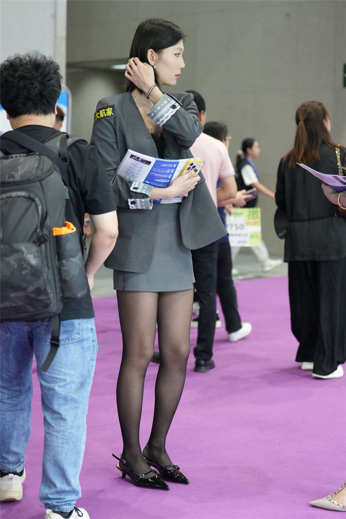 西装外套魅力黑丝