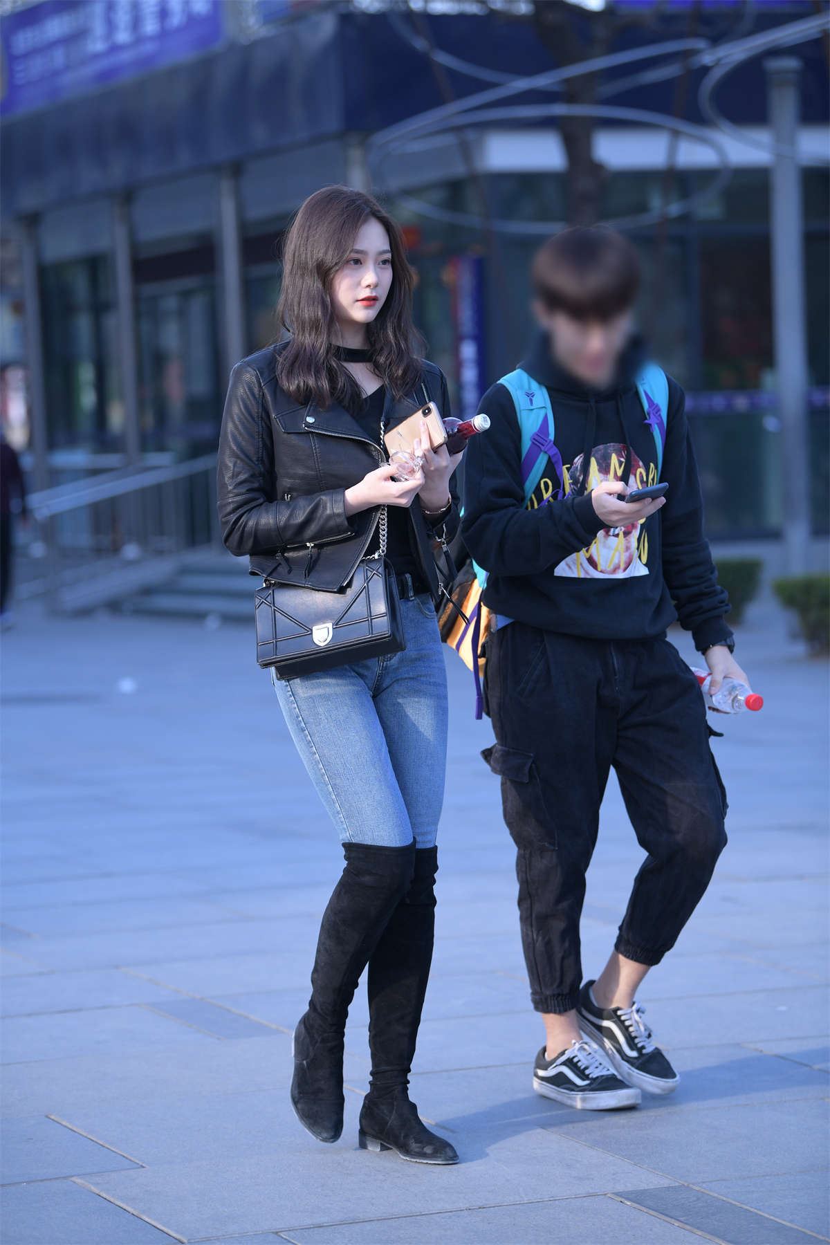 长靴牛仔好身材