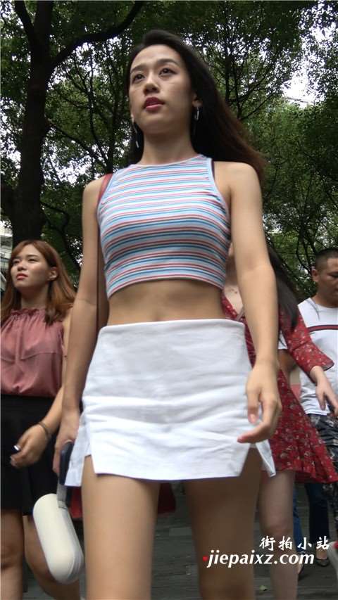 4K 性感小蛮腰短裙街拍美女