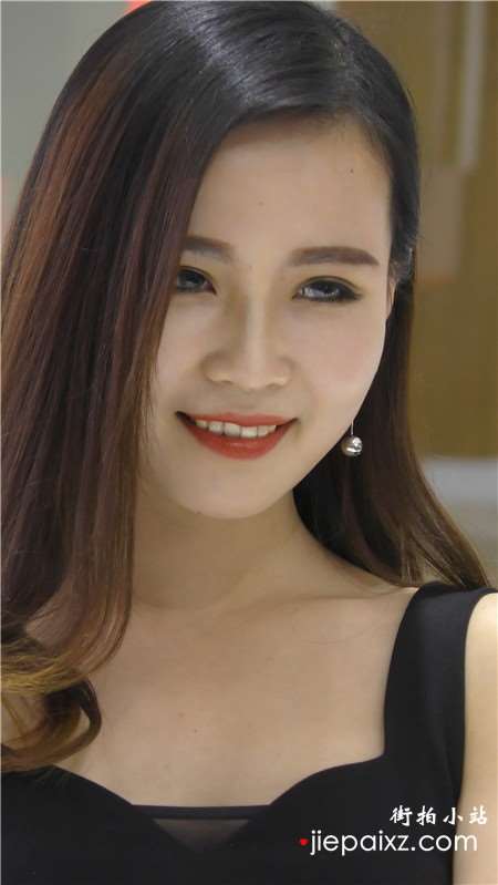 4k-黑色包臀裙车展性感靓模