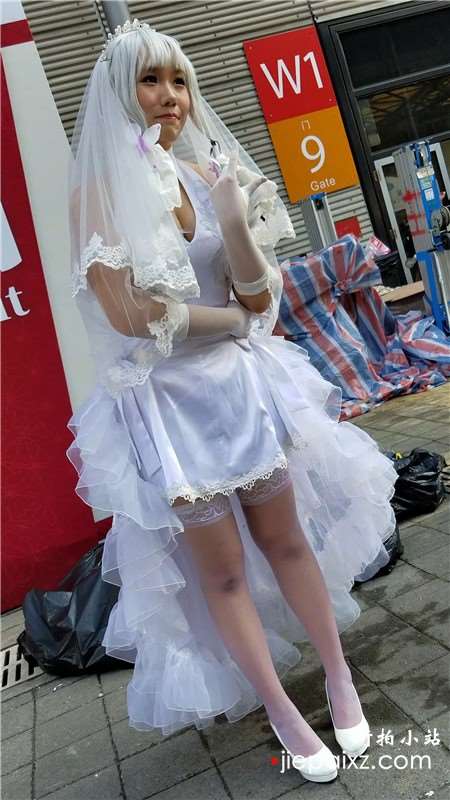 4k-洁白婚纱的可爱二次元少女萌萌哒