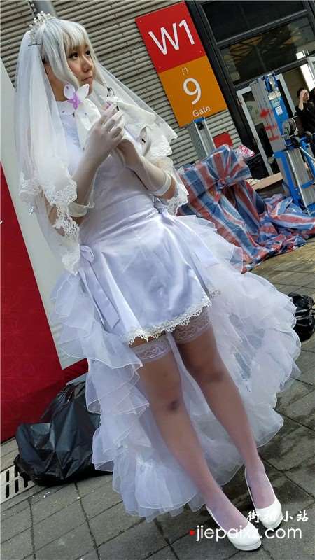 4k-洁白婚纱的可爱二次元少女萌萌哒