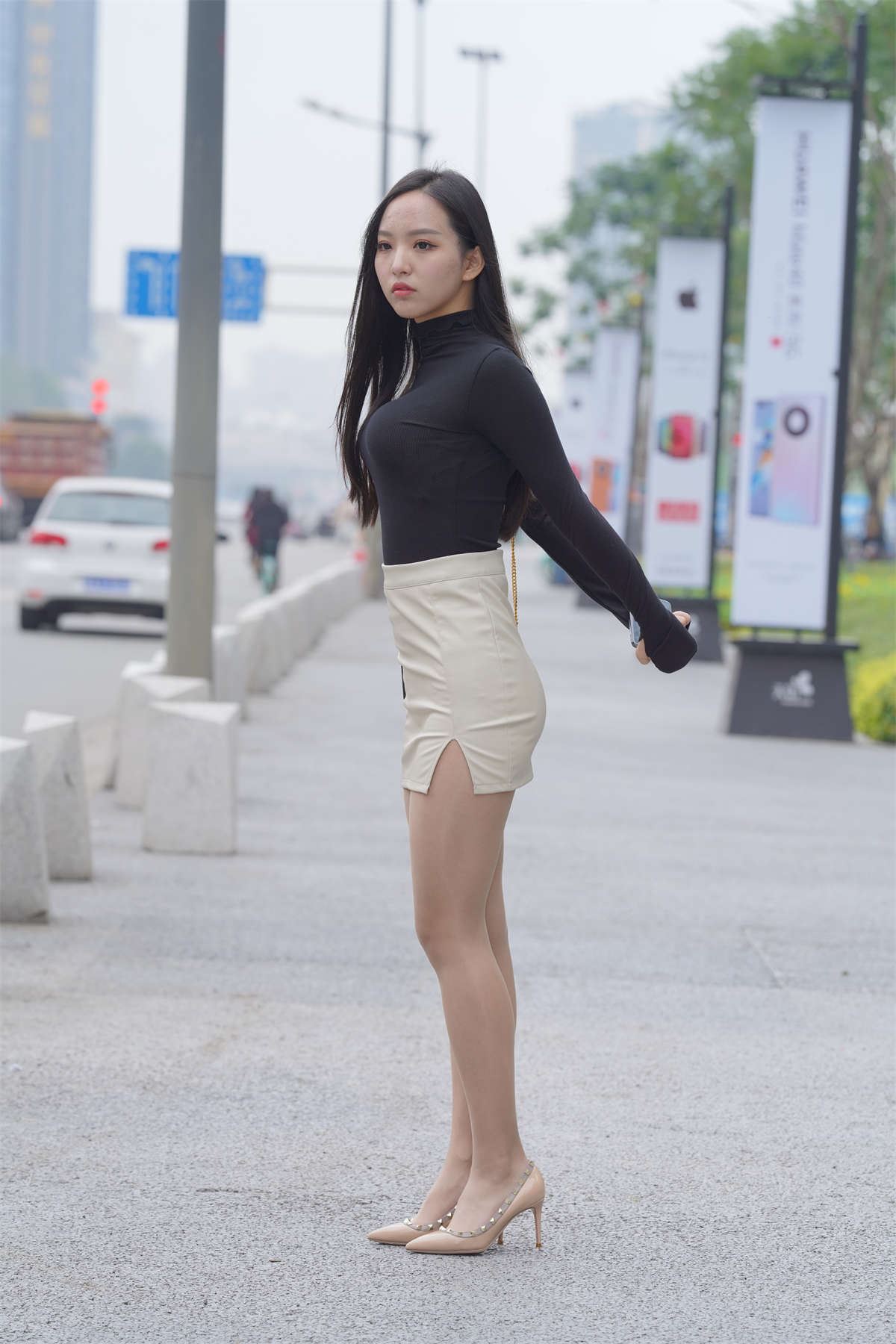 凯恩街拍作品 优雅清新的美丽女孩