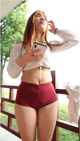 超紧红色热裤【套图+视频】