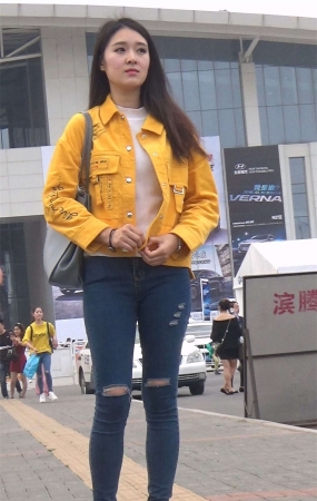 极品牛仔裤模特美女