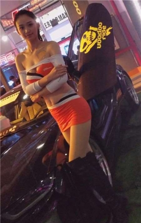 4k-超短包臀裙性感美女车模