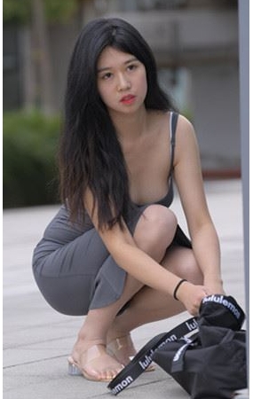 灰裙美女【套图+视频】