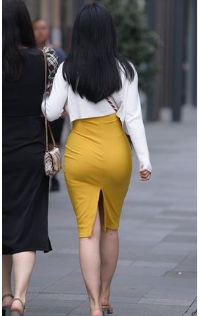 紧身高腰黄色包臀裙美女(93P)[1.95G/JPG]