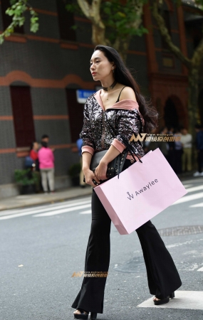 端庄典雅的黑裤少妇