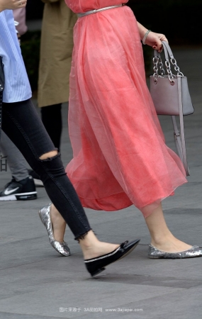 长款粉裙 漂亮妹子-9P