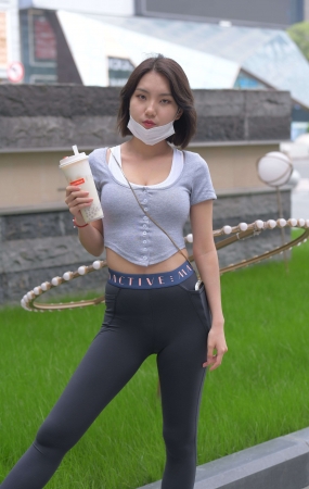 M919黑色瑜伽裤美女-2188G-4K