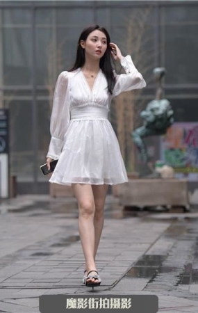 MP895 [一始街拍摄影图片] 白裙