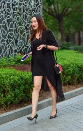 高挑开衩裙高跟女-13P
