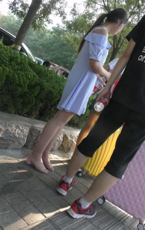 返校的丝袜美女