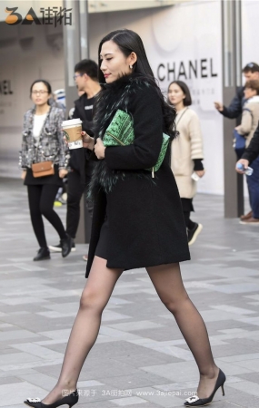 美女毛领丝袜高跟鞋气质高雅-9P