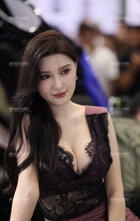 美胸车模