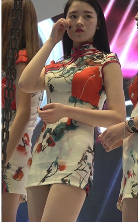 旗袍长发美女