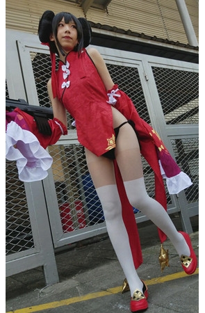 高筒白袜coplay女孩