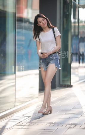 高跟热裤清纯美女-11P