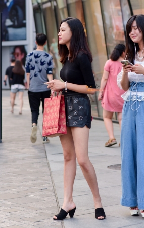 鱼嘴高跟 长腿美女-11P