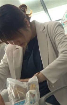 4k-街拍船袜高跟鞋制服气质美女