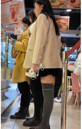 长筒袜美女