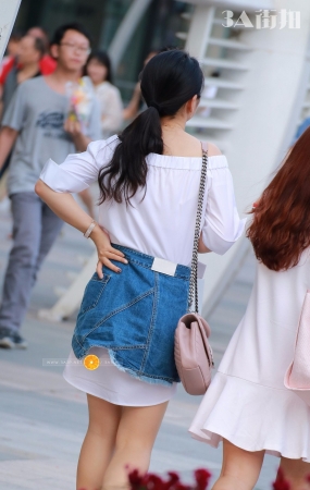 伪装牛仔短裙 淑女 高跟-10P