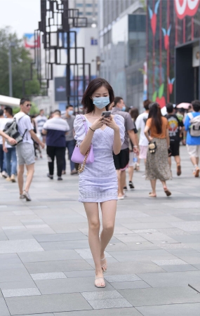 恬静紫裙