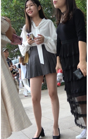黑色百褶裙小姐姐