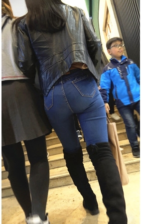 几组牛仔紧身裤MM