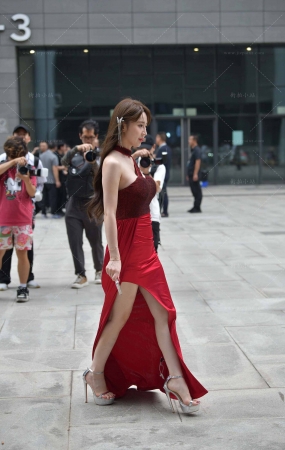 红色长裙美女—陈77