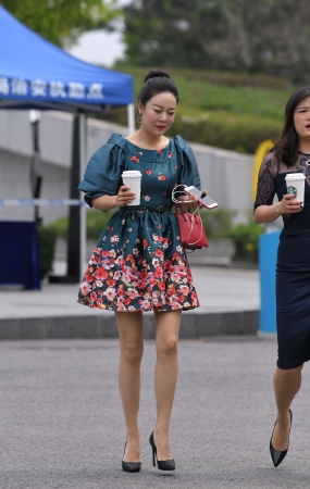 花短裙丝袜美女