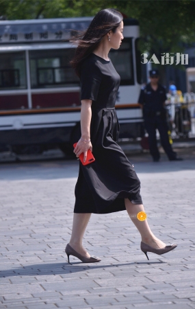 黑色长裙高跟鞋-10P