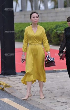 黄裙美少妇